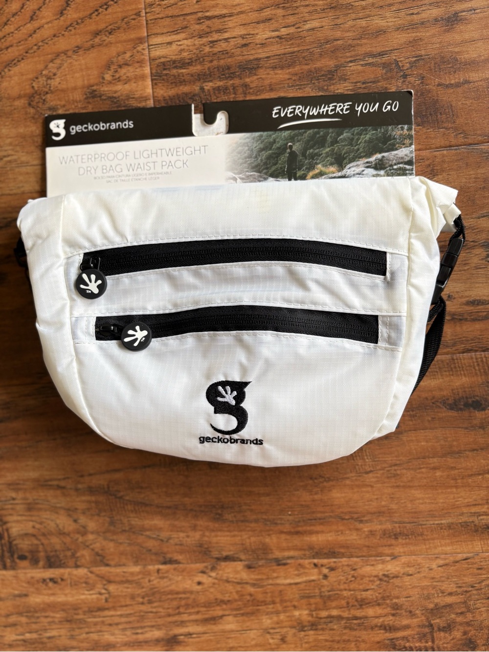 Gecko White Waterproof Lightweight Dry Bag Waist Pack